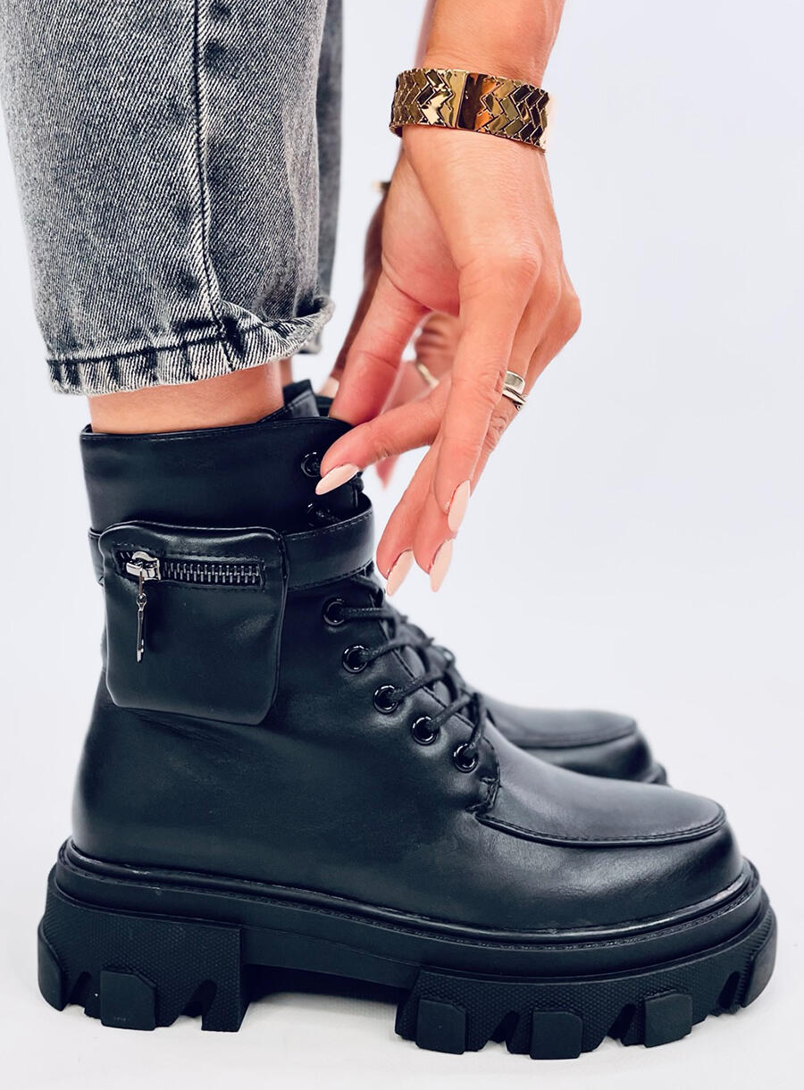 Botki z sakiewką TRYMO BLACK