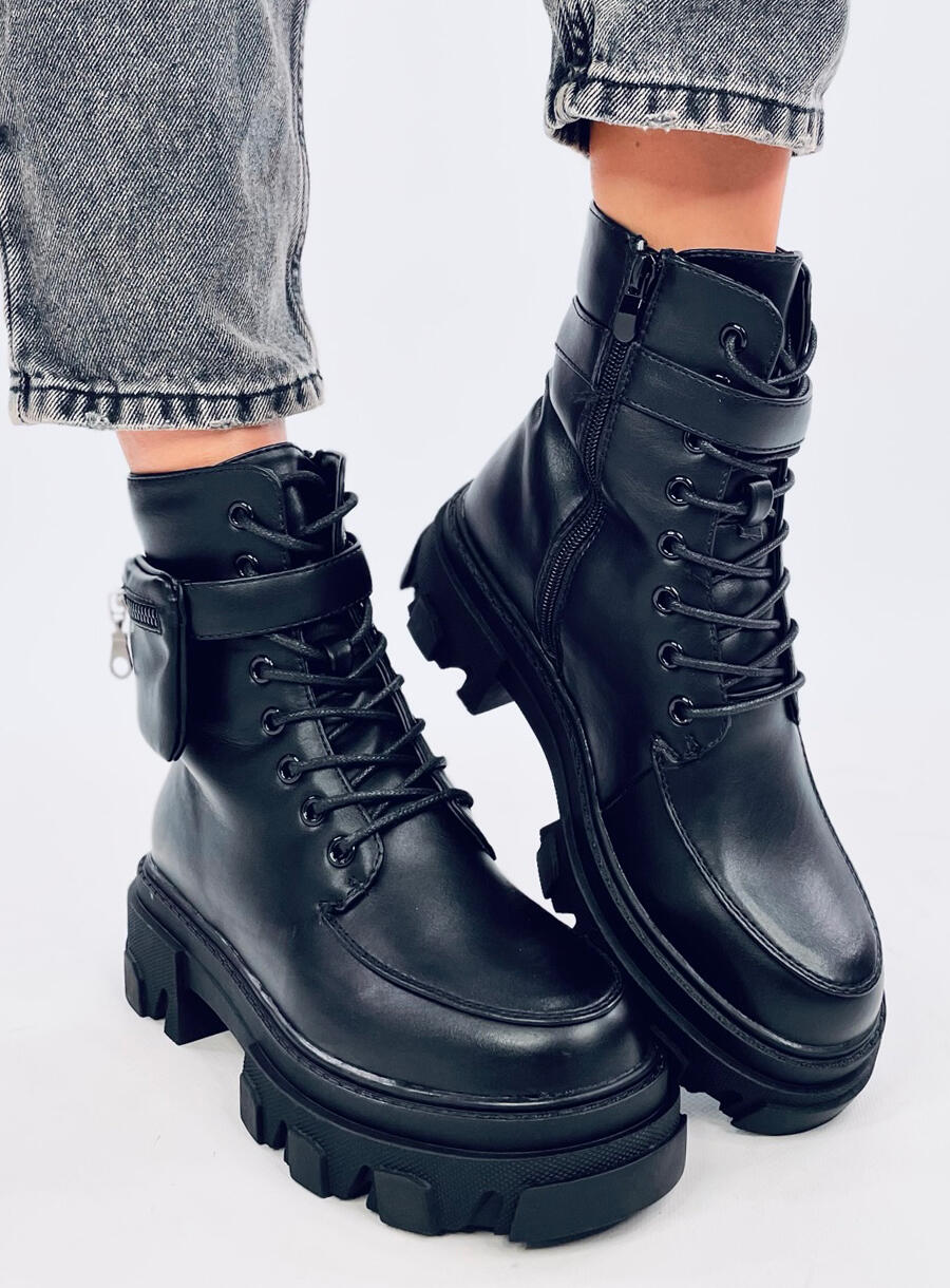 Botki z sakiewką TRYMO BLACK