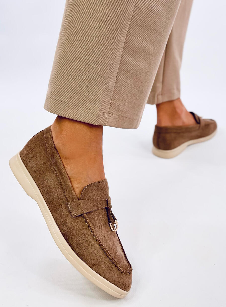 Miękkie mokasyny zamszowe ROBINS KHAKI