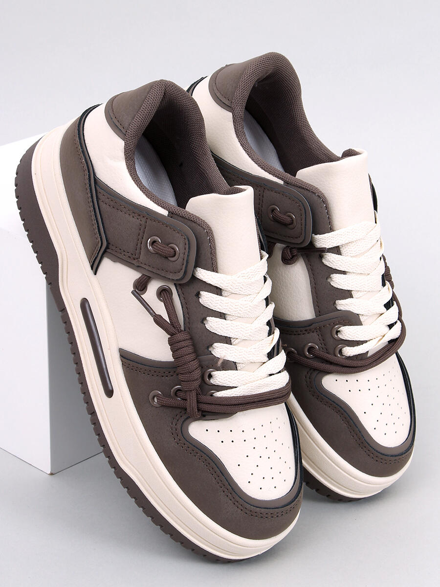 Sneakersy na wysokiej podeszwie CLAVELL COFFEE