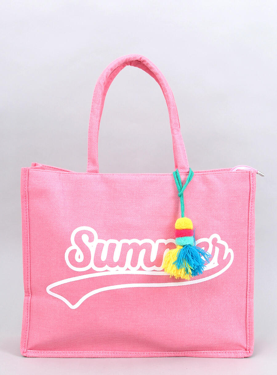 Torba damska plażowa SUMMERS RÓŻOWA