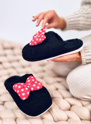 Kapcie dziecięce z kokardką CHILD CZARNE