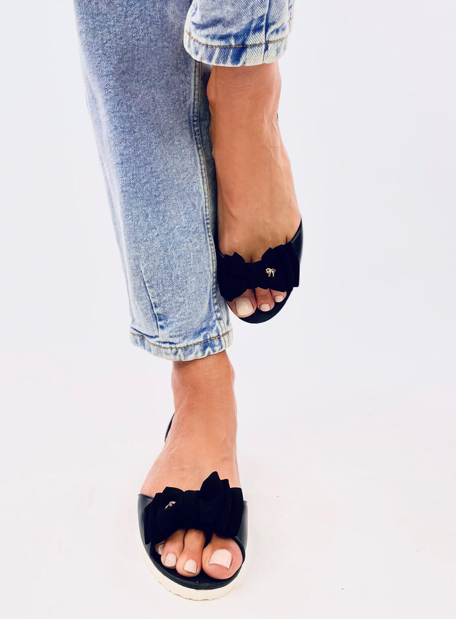 Baleriny meliski open toe AGATHE BLACK