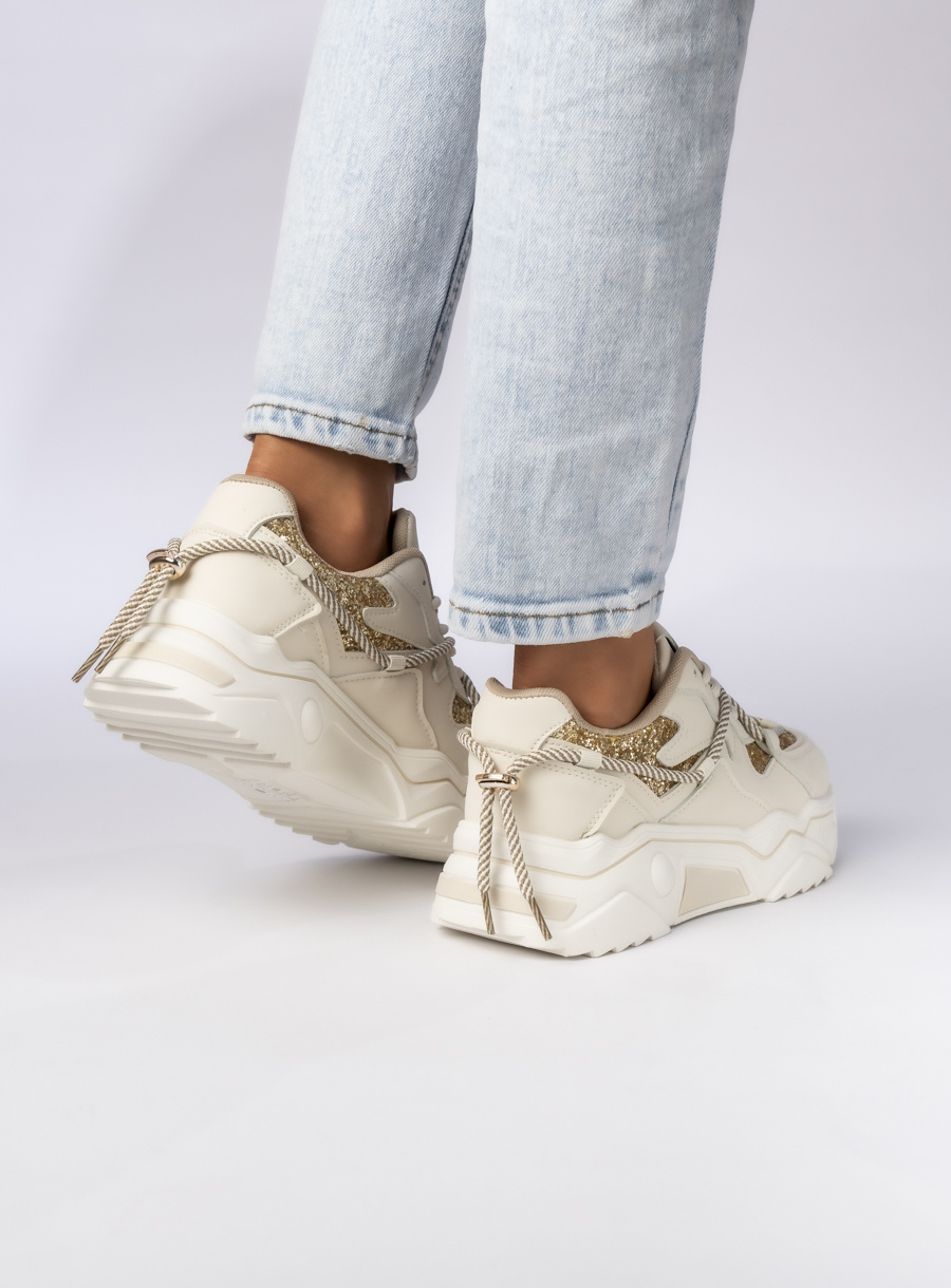 Damskie Sneakersy – Złote LUMIA BEIGE