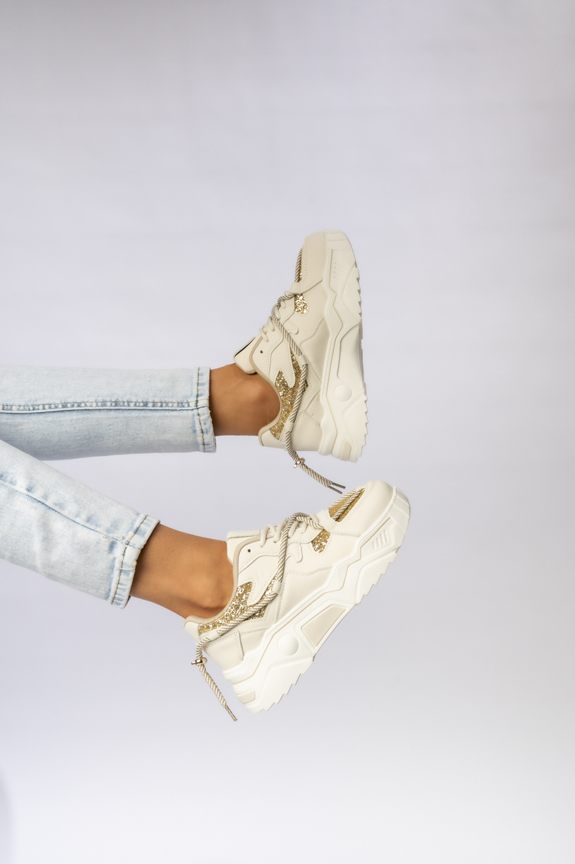 Damskie Sneakersy – Złote LUMIA BEIGE