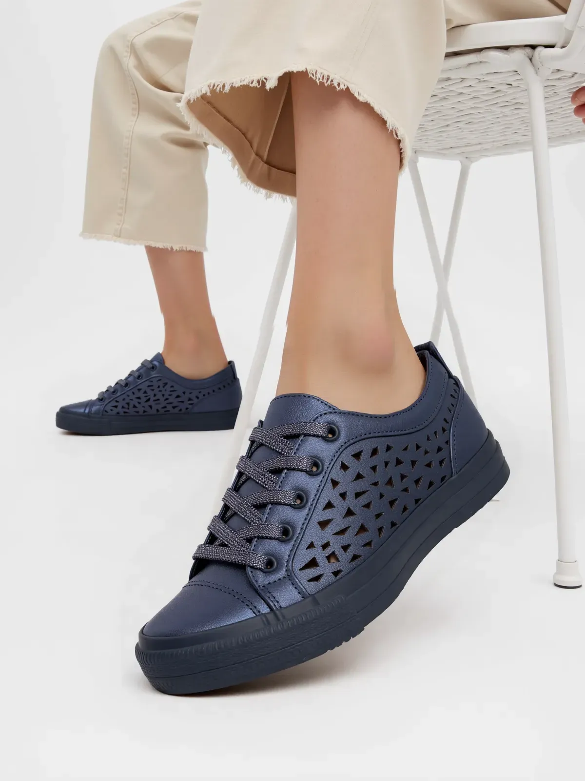 Damskie Sneakersy BELVIO NAVY