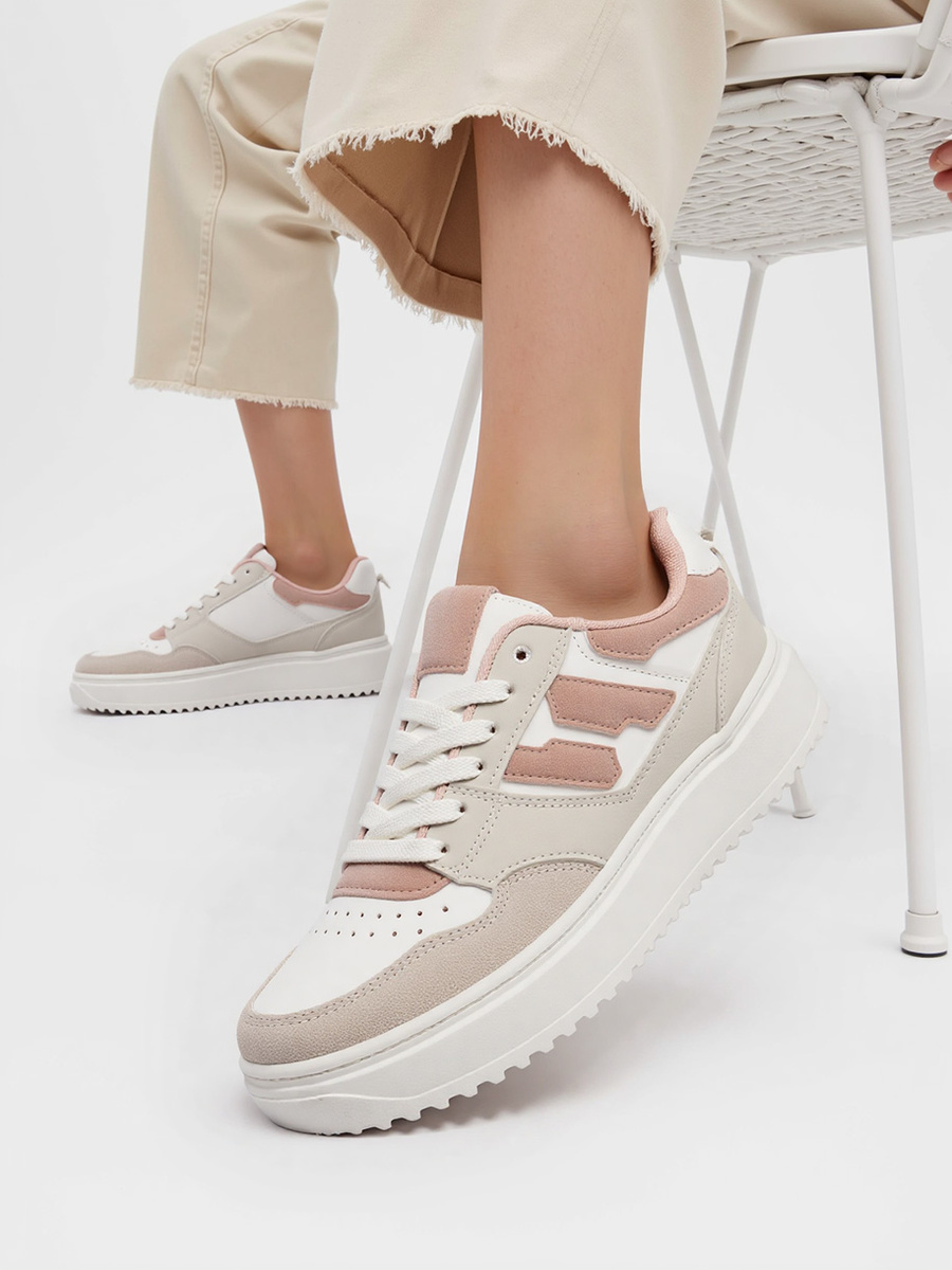 Damskie Sneakersy NORVIN – White/Pink