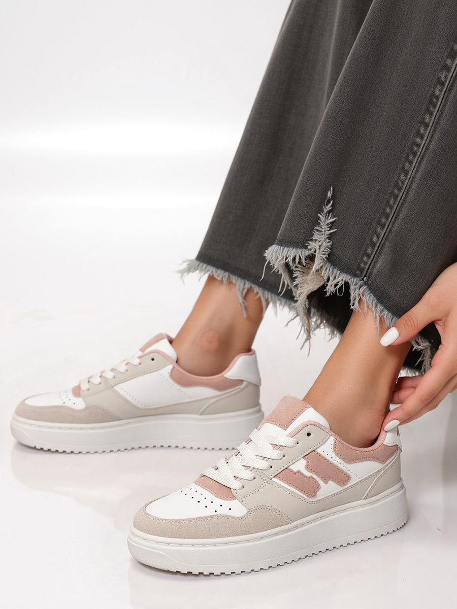 Damskie Sneakersy NORVIN – White/Pink