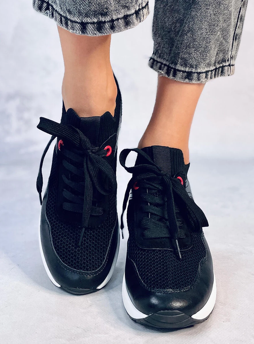Sneakersy na koturnie FENIX BLACK
