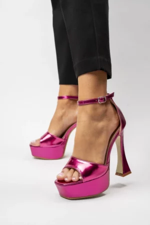 Damskie Sandały GLAM TOWER - Fushia