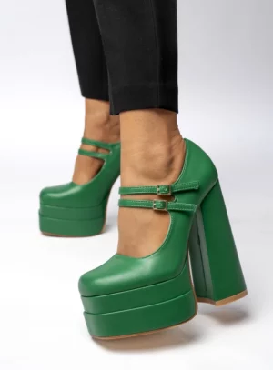 Czółenka na platformie LOIT GREEN