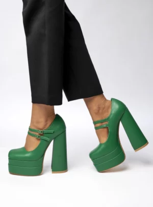 Czółenka na platformie LOIT GREEN