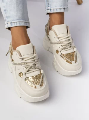 Damskie Sneakersy – Złote LUMIA BEIGE