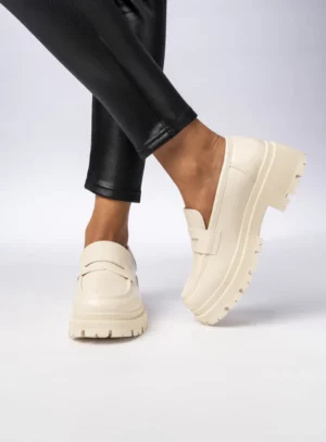 Damskie Mokasyny – Kremowe MILANO BEIGE