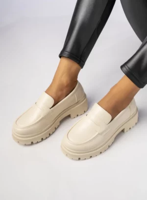 Damskie Mokasyny – Kremowe MILANO BEIGE