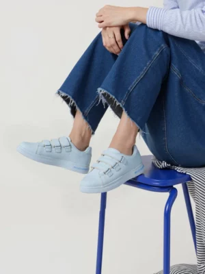 Damskie Sneakersy Błękitne - AZURA BLUE