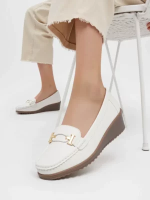 Damskie Mokasyny VELORA WHITE