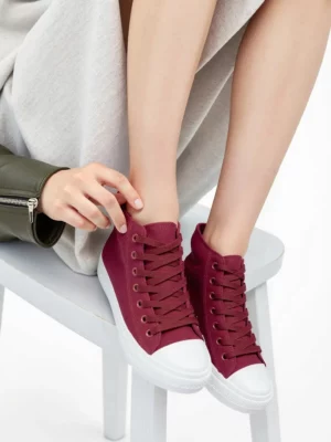 Damskie Trampki LIVIO WINE RED
