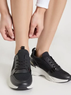 Sneakersy na koturnie DAVIS BLACK