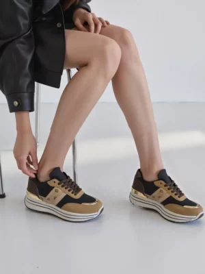 Damskie Sneakersy VELOXA BROWN