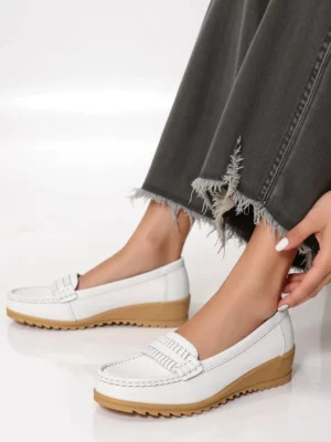 Damskie Mokasyny ALORA WHITE