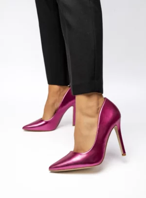 Damskie Szpilki LUMINA ROSE RED – Eleganckie Lakierowane Czółenka