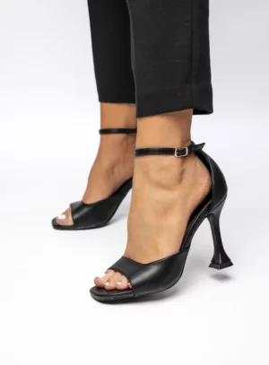 Damskie Sandały NOELA BLACK – Eleganckie Buty na Obcasie