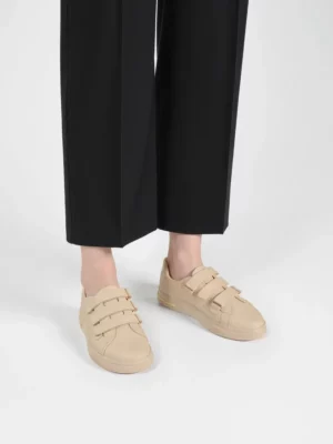 Damskie Sneakersy AZURA BEIGE – Wygodne Buty na Rzepy