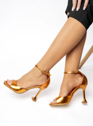 Damskie Sandały NOELA ORANGE – Eleganckie Buty na Obcasie