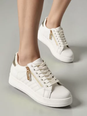 Damskie Sneakersy SAVONA BEIGE – Stylowe Buty na Platformie