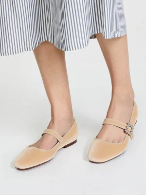 Damskie Baleriny FINDLAY – BEIGE