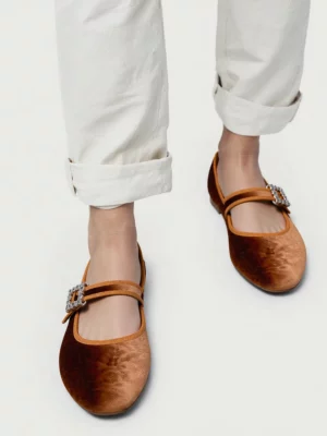 Damskie Baleriny FINDLAY – CAMEL