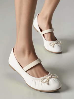 Damskie Baleriny VARENA – White