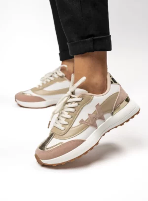 Damskie Sneakersy WANDA WHITE PINK – Stylowy Komfort z Kobiecym Akcentem