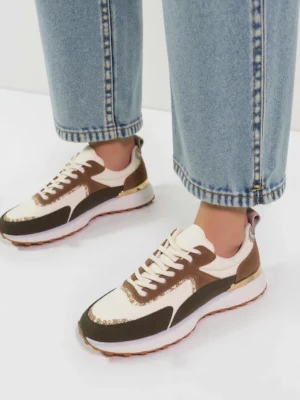 Damskie Sneakersy WHITE ARMY GREEN