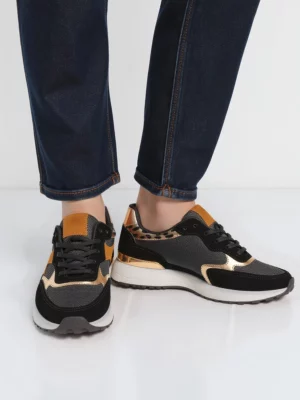 Damskie Sneakersy VELORE – Black & Gold