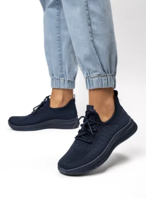 Damskie Sneakersy LINA NAVY – Sportowy Minimalizm i Codzienna Lekkość
