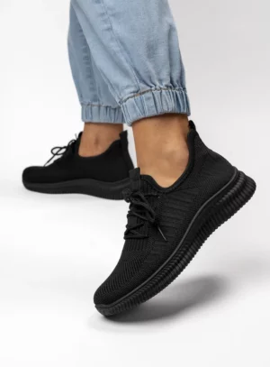 Damskie Sneakersy LINA BLACK – Minimalizm i Komfort na Co Dzień