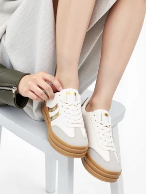 Damskie Sneakersy LUMI White/Gold