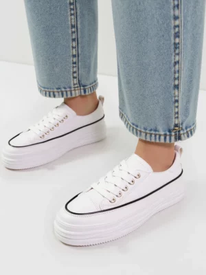 Damskie Sneakersy PLATFORMIA – White
