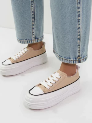 Damskie Sneakersy PLATFORMIA – Khaki