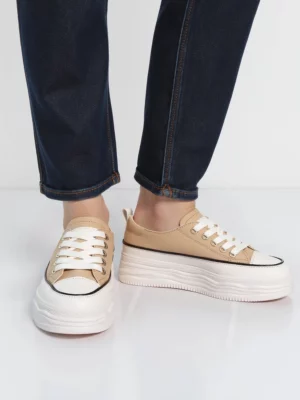 Damskie Sneakersy PLATFORMIA – Khaki