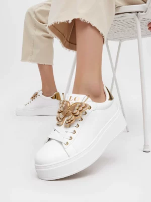 Damskie Sneakersy BUTTERFLY LUX – Gold