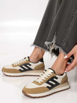 Damskie Sneakersy VENTO – Black/Camel