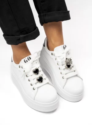 Damskie Sneakersy GLAM BEAR – White/Black
