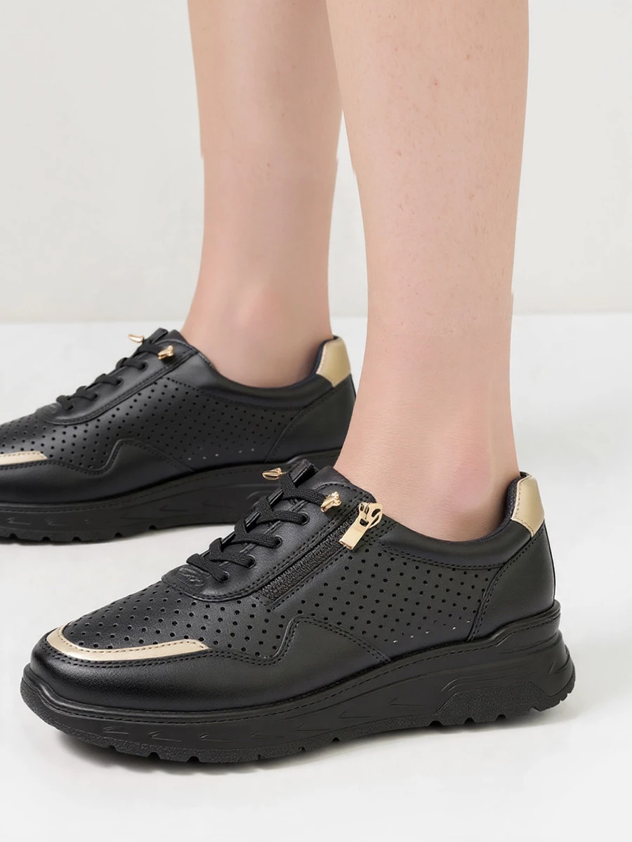 Damskie Sneakersy AVERIA BLACK – Elegancja i Komfort na Co Dzień