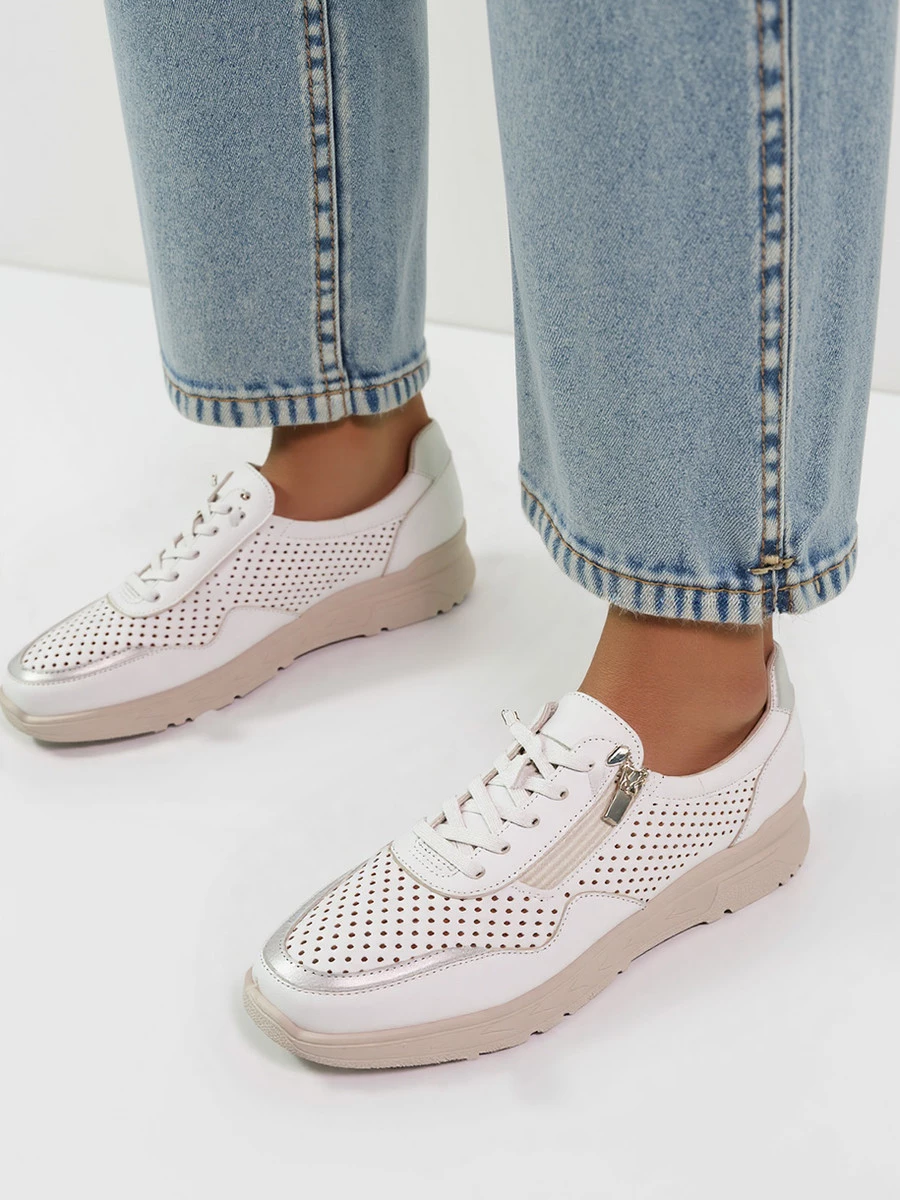 Damskie Sneakersy AVERIA WHITE – Komfort i Elegancja na Każdy Dzień