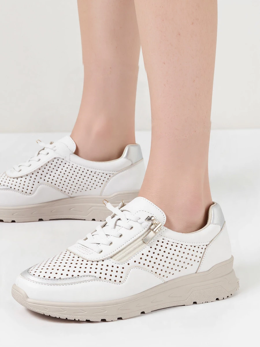 Damskie Sneakersy AVERIA WHITE – Komfort i Elegancja na Każdy Dzień