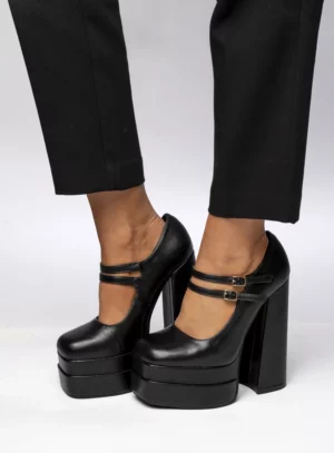 Czółenka na platformie LOIT BLACK