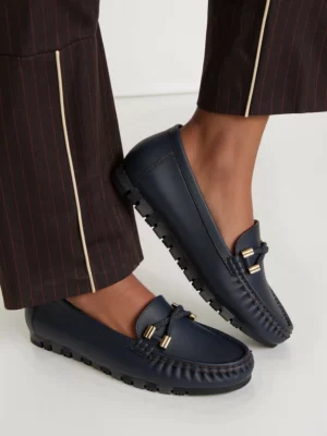 Damskie Mokasyny AMELIA NAVY – Subtelna Elegancja i Codzienny Komfort